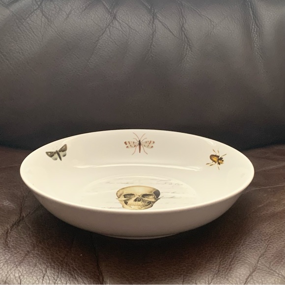 Skull with Script and Insects Porcelain Halloween Bowl - Picture 11 of 13